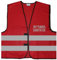 Rettungssanitäter Warnweste BZW. Signalweste mit reflektierendem Aufdruck - Größe L/XL, Rot