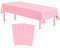 Bouiexye 4 Stück Einweg Tischdecken 137 x 274 cm Tischdecke aus Kunststoff Rosa Rechteckige Tischabdeckung Gartentischdecke für Gastronomie Party Hochzeiten Grillen Picknick