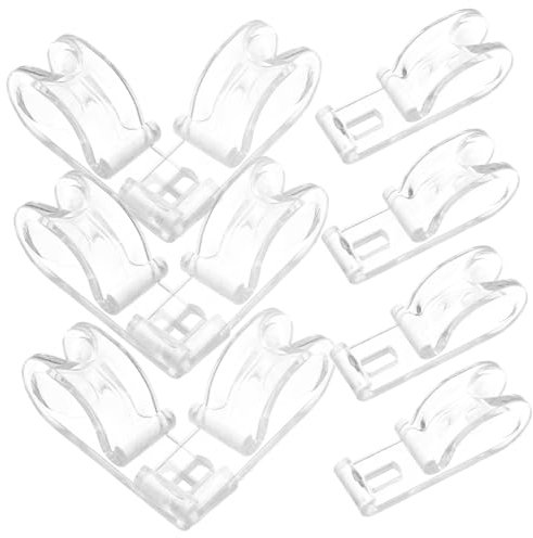 STOBAZA 10 Pezzi Gancio Tapparelle Avvolgibili Ganci per Tende Verticali Tende a p Clip Perline Catena p Clip Ganci di Fissaggio per Tapparelle Tenda p Clip Vedere Transparent
