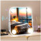 OKA Hollywood Schminkspiegel LED Spiegel mit Beleuchtung Klein, Bluetooth Beleuchteter Kosmetikspiegel mit 4 Dimmbar Licht 3 Lichtmodi Vanity Tischspiegel für Schminktisch Schreibtisch Reise