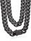 Bandmax Edelstahl Halskette Herren Schwarz Panzerkette 12MM breit Kette Jungs Kubanische Kette 50CM Kettenlänge Hip Hop Kette Accessoire Schmuck