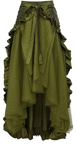 Wickelrock Gothic-Spitze für Damen Aufnäher Am Ring Schwarz Strick