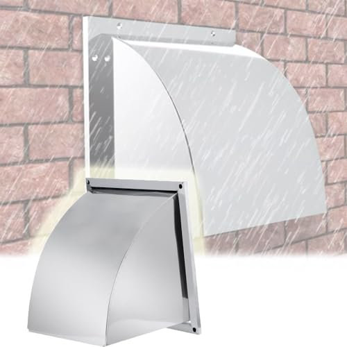Tapa de ventilación de pared de metal de 6 a 24 pulgadas, cubierta de ventilación cuadrada, rejilla de ventilación de cocina, baño, extractor externo