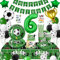 WINAROI Futebol Decoracion Cumpleaños 6 Años,Cumpleaños Decoracion Set de Fútbol,Globos de Cumpleaños 6 Años,Cumpleaños real Madrid,Vajilla de Fiesta Fútbol Tema Incluye Globos