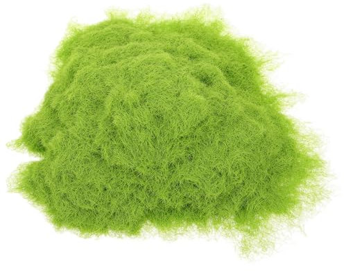 DIYEAH Polvo Flocado De CéSped Realista para Modelos De Arquitectura En Miniatura, DecoracióN del Terreno Y Paisaje, 30g De CéSped De Paisaje En Miniatura, Verde, 3MM