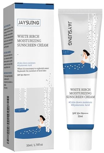 Moisturizing Sunscreen mit Birkensaft, LSF 50 PA++++ Korean Sunscreen,Mattierende Sonnencreme,kein Weißstich, starker UV-Schutz,meeresfreundlich und riffsicher (50ML)