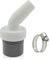 Aoreun Geschirrspüler und Waschmaschine Abfluss Adapter, Geschirrspüler Anschluss Ablauf mit Abgang für Rohr Ø40 mm und Eingang Ø19-23 mm Enthält 1 Stück Schlauchschellen für Trockner, Gartenschläuche