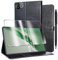 XRCS Custodia per HONOR Magic Pad 2 da 12,3 pollici 2024 con pellicola protettiva in vetro temperato e protezione per obiettivo della fotocamera, custodia morbida in pelle PU per tablet con tasca