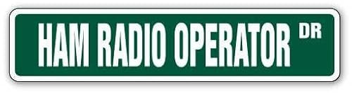 HAM RADIO OPERATOR Straßenschild Metall Kunststoff Aufkleber 2 Zwei-Wege-Radios Amateur