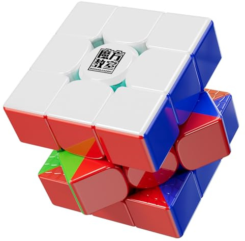 Moyu RS3M V5 SE SpeedCube 3x3 Cubo, Professional 3x3x3 rs3mv5 Magnetic Master Cube Stickerless Magic Cube, Puzzle Game for Speed Cuber, Gift for Adults and Children（Dual-Adjustment Version
