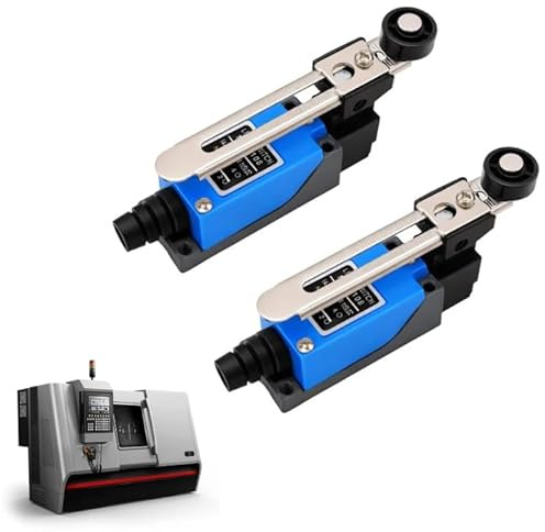 Juego de 2 Interruptores de Límite ME-8108 con Brazo Ajustable y Rodillo - Interruptor NC-NO Ideal para Fresadoras CNC y Aplicaciones Eléctricas (AC 250V, DC 115V)，interruptor de límite lxw6