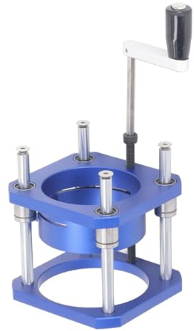 Depisuta Base de Levage Pour Toupie, Base de Levage de Table de Toupie en Alliage d'Aluminium à 4 Mâchoires de Serrage, de Sous Table Avec Tige de Support en Acier Inoxydable