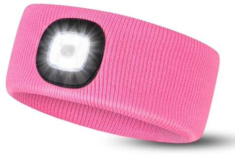ANBET Stirnband Damen Joggen Zubehör, Stirnlampe Led Wiederaufladbar, Laufstirnband Damen Herren Winter