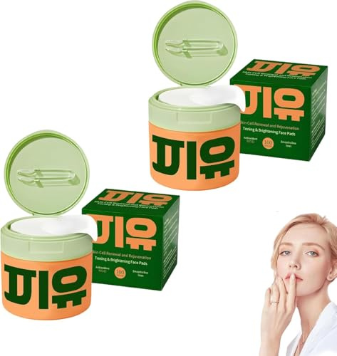 100 koreanische Gesichtspflegepads, aufhellend & feuchtigkeitsspendend, Peeling-Pads, gegen Falten & Pigmentflecken, für einen ebenmäßigen Teint, für die tägliche Anwendung