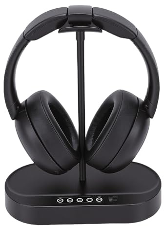 MENDUNER Wireless TV Headphones with Charging Base, Bluetooth 5.4 Headset for Seniors, 40H Playtime, HiFi Stereo, No Audio Delay, Plug and Play, Ideal for Parents Elderly
