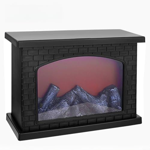 HpLive Led Kamin, Kamin Lamp Kaminlaterne Mit Realistischem Flammeneffekt, Kompakte Tischdekoration Für Wohnzimmer, Balkon Oder Garten