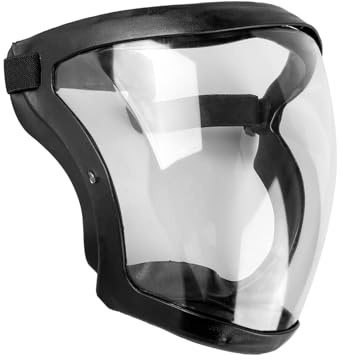 Gaomumu Anti-Fog Full-Face Shield, Reusable Protective Cover, Multi-Functional Adjustable Protective Face Mask, Suitable for Construction, Agriculture, Welding and Outdoor Cycling(Black)