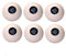 CW Noppenbälle für Pitching Machine Sports Hockey Field Turf Ball 6 Stück Weiß Ball