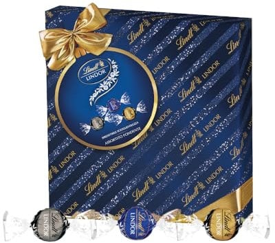 Lindt Lindor Scatola Incartata, Praline Cioccolato Fondente, 287g