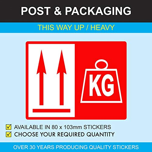 Price stickers this way up/achtung schwer aufkleber (ohne worte), 200