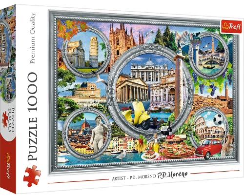 Trefl 10585 Holiday in Italy 1000 Pieces Premium Quality Puzzle for Adults and Children from 12 Years Multicoloured