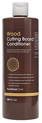 Furniture Clinic Schneidebrett-Conditioner – Formel aus lebensmittelechten Mineralölen und Wachsen zur Wiederherstellung und Pflege Ihrer Schneidebretter (500 ml)