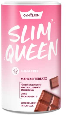 GymQueen Slim Shake 420g, Schokolade, Leckerer Diät-Shake zum einfachen Abnehmen, Mahlzeitersatz mit wichtigen Vitaminen und Nährstoffen, nur 250 kcal pro Portion & ohne Zucker-Zusatz