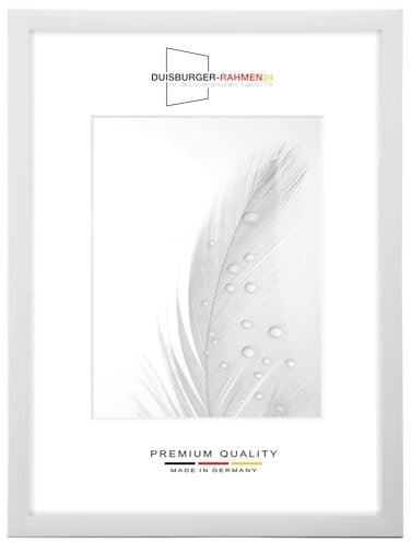 DR24 Marco de fotos de 75 x 98 cm (pino blanco), marco de madera de densidad media de 35 mm de ancho, incluye cristal sintético antirreflectante, pared trasera estable, pasadores de flexión y ganchos