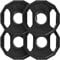 BodyRip Polygonal Black Weight Plate | 4x 1.25kg, 2 Olympic Hole | Dumbbell or Barbell | Home Gym Training, Weightlifting