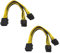 ZkeeShop CPU 8 Pin Female to Dual 8 Pin (4+4) Male Power Supply Converter Adapter Extension Cable for Motherboard 8inch(20cm) (2PCS)