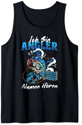 Angeln Fischer Angelrute Lustig zittern Spruch Geschenk Tank Top