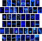 EDUS Blaues Wandcollage-Set ästhetische Bilder, neonblaue ästhetische Wandkunstdrucke, 50 Set (10,2 x 15,2 cm), Poster für Teenager-Mädchen-Zimmerdekoration, Wohnheim Trendy