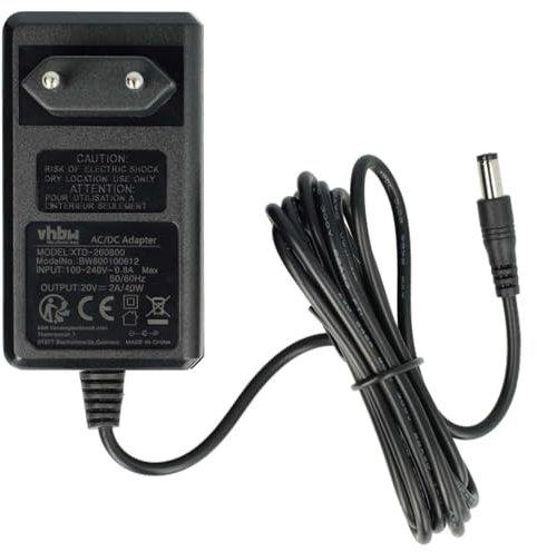 vhbw 220V Netzteil Ladegerät (20 V / 2 A) kompatibel mit Medion Akoya Mini MD97238, MD97249, MD97295, MD97436, MD97452 Notebook, Laptop