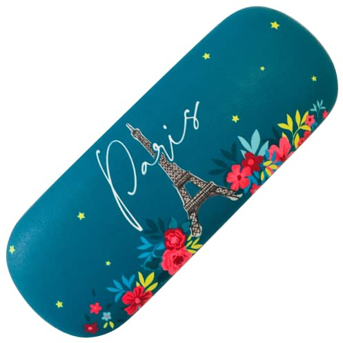 KIUB Hartschalen-Etui, Motiv Paris mit Eiffelturm, Violett, beige, One size