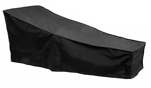 DMCE Gartenliege Abdeckung,Für Alle Wettervorhersage,Gartenstühle Schutzhülle,Wasserdichtes Uv-beständiges.Strapazierfähiges Oxford-Tuch-Schwarz 79x16x33 Zoll