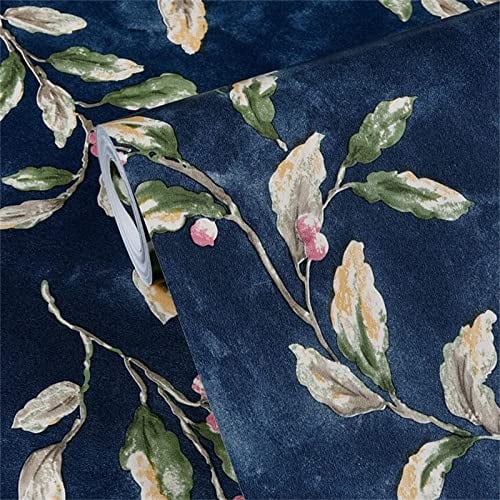 53x300cm Möbelfolie Klebefolie, Selbstklebende Folie Tapete 3D Vintage Blumen PVC Aufkleber, Selbstklebend Tapeten für Küche Wohnzimmer Dekofolie (1029)