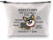 G2TUP Schwarze Tricolor Corgi Lover Geschenk Anatomie einer dreifarbigen Corgi MakeupTasche Corgi Mom Kosmetiktasche mit Reißverschluss Corgi Besitzer Geschenk Hund Mama Liebhaber Geschenk, Anatomy