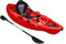 Bluewave Crest Solo Fishing Kayak – Single Sit On Top Kayak with 5 Rod Holders, 2 Storage Hatches, Padded Seat & Paddle (Red)