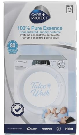 CARE + PROTECT– Wäscheparfüm Talco Wash für die Waschmaschine / 100% Pure Essence / Konzentrierter Wäscheduft / allergenfrei / universell einsetzbar / lang wirkender Duft / 400 ml für ca.80 Waschgänge