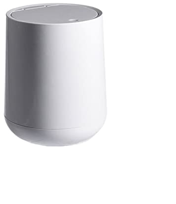 TOMYEUS Kompost Bin Kök/Skräp Couche en Plastique Rond Peut être déchet Steg papperskorgen (Color : Gray)