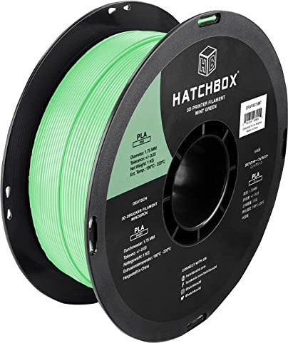HATCHBOX PLA PRO+ 3D Drucker Filament, Maßgenauigkeit +/- 0,03 mm, 1 kg Spule, 1,75 mm, Mint