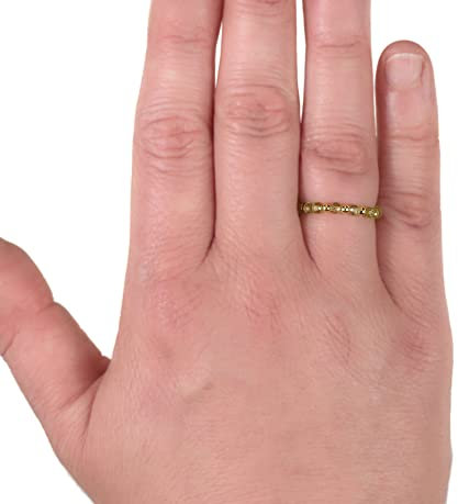 Peridot Stretch Ring Perlenring elastisch Peridotring Stapelring Handmade