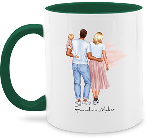 Tasse Tassen 325ml - Mama - Familie Mutter Vater Baby Kinder - 325 ml - Dunkelgrün - kind muttertagstasse mutti familien kaffeetasse personalisierte mutter-tasse mom kaffeebecher