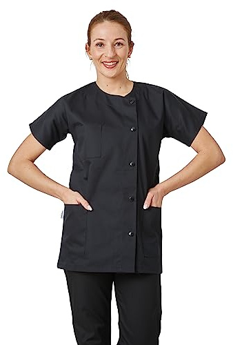 Hurry Jump Blouse medicale Femme Tunique medicale Manches Courte 3 Poches Blouse Hopital Clinique Aide Domicile Kiné Ergothérapeute Couleurs au Choix