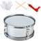 Harilla Caisse claire 11 avec gants Instruments de musique Batterie de musique professionnelle Instrument de percussion pour enfants Débutants Adolescents, ARGENT