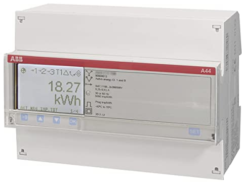ABB A44 Energiemessgerät LCD / 3-phasig 4 Ausg. 4 Eing., Impulsausgang