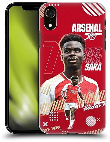 Head Case Designs Officially Licensed Arsenal FC Bukayo Saka 2023/24 First Team Hard Back Case Compatible With Apple iPhone XR