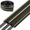 CENBEN 2M Floor Cable Protector, Floor Cable Cover Rubber Cable Protector Wire Cover 3 Cord Channels for Office, Home, Workshop, Warehouse, Garage