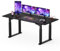SANODESK QS2+180 * 80cm Dual Motors Standing Desk Height Adjustable Electric Sit Stand Up Desk with Splice Board, Black Frame & Desktop