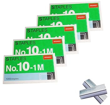 HeGangLy 5000 Stück Nr. 10 Heftklammern, für Max HD-10D, Swingline Tot Mini-Hefter und andere Mini-Heftgeräte mit Nr. 10 Heftklammern (kleiner als Standard-Heftklammern). Silber
